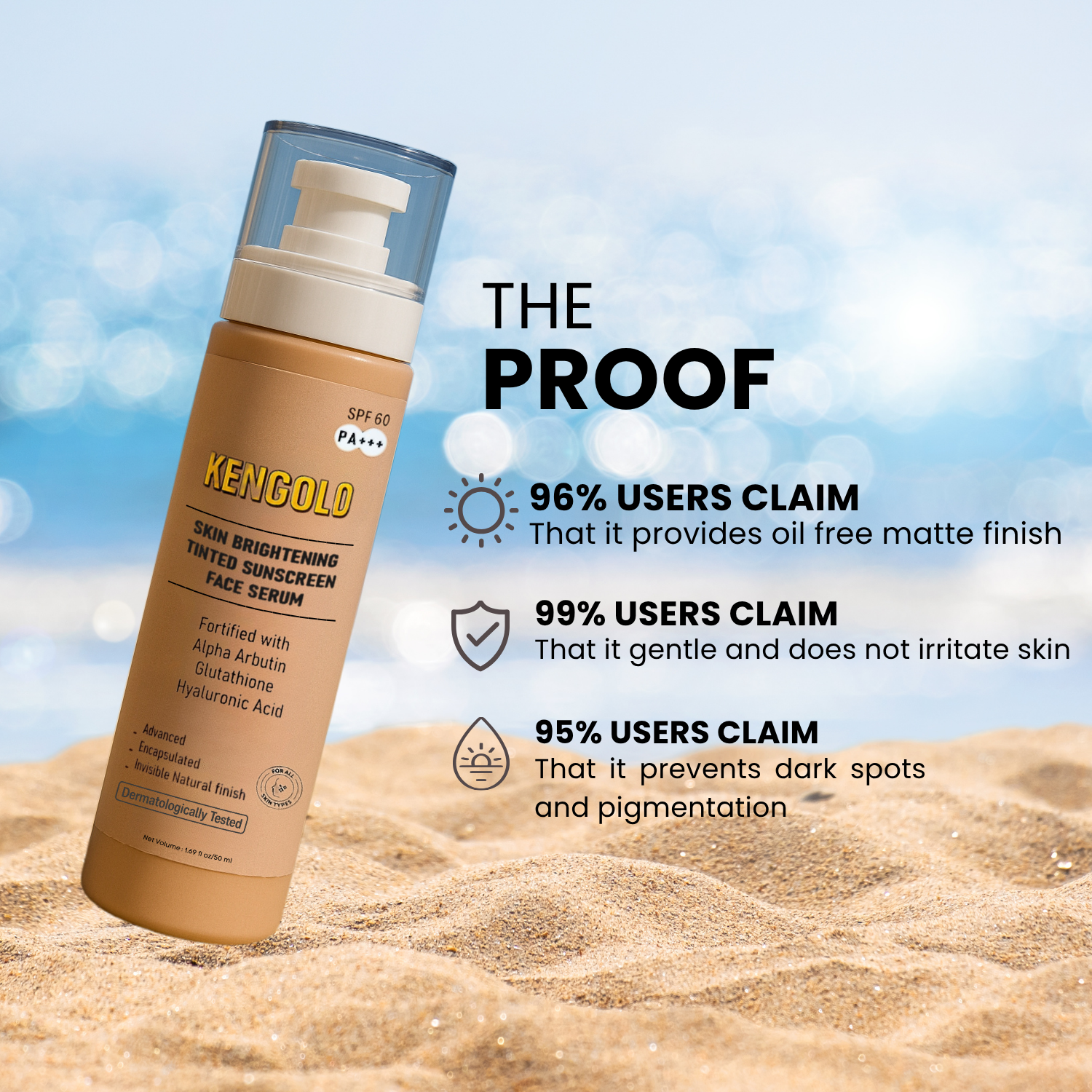 Tinted Sunscreen Serum for All Skin Types SPF 60 PA++++
