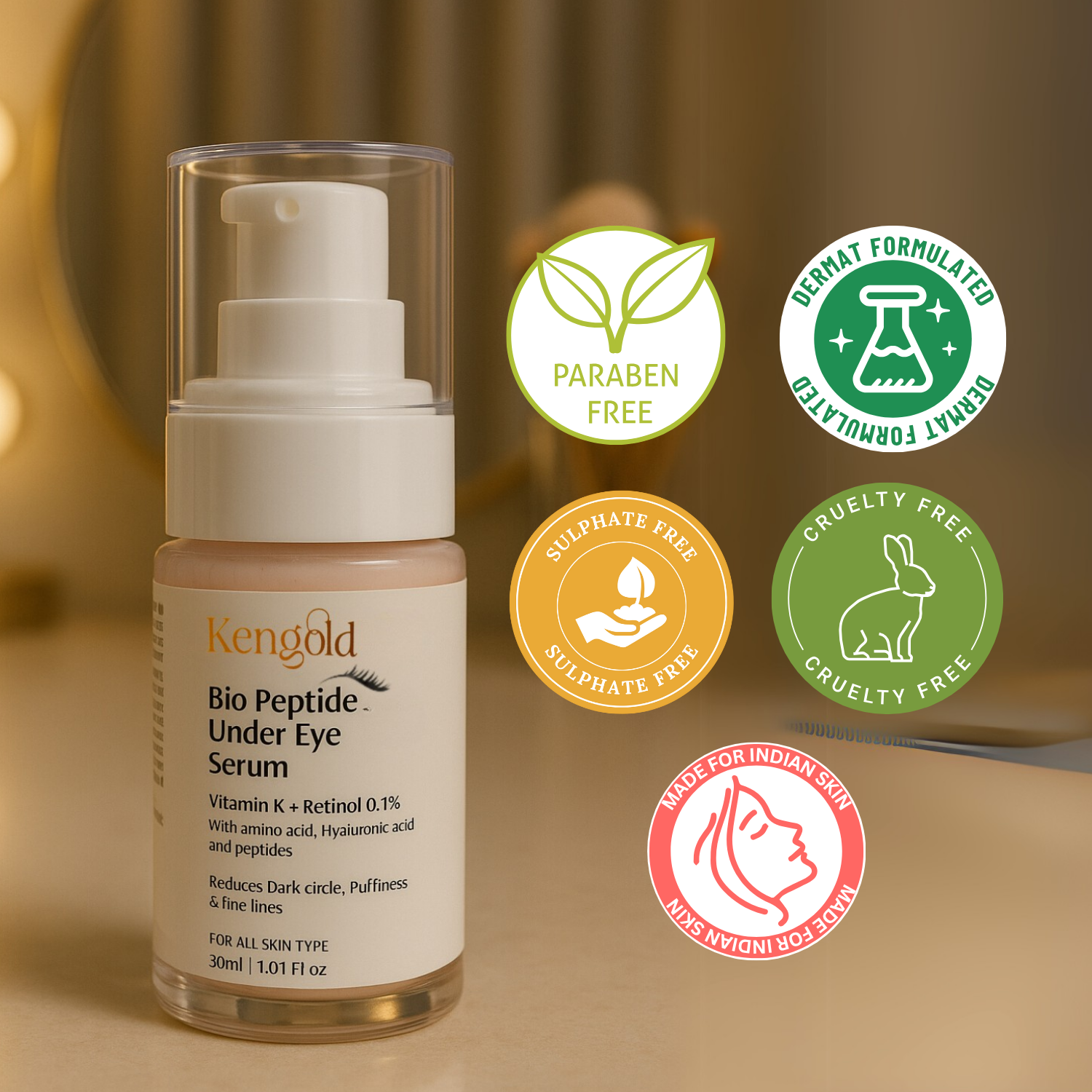 Bio-Peptide Under Eye Serum for Dark Circles for Women and Men
