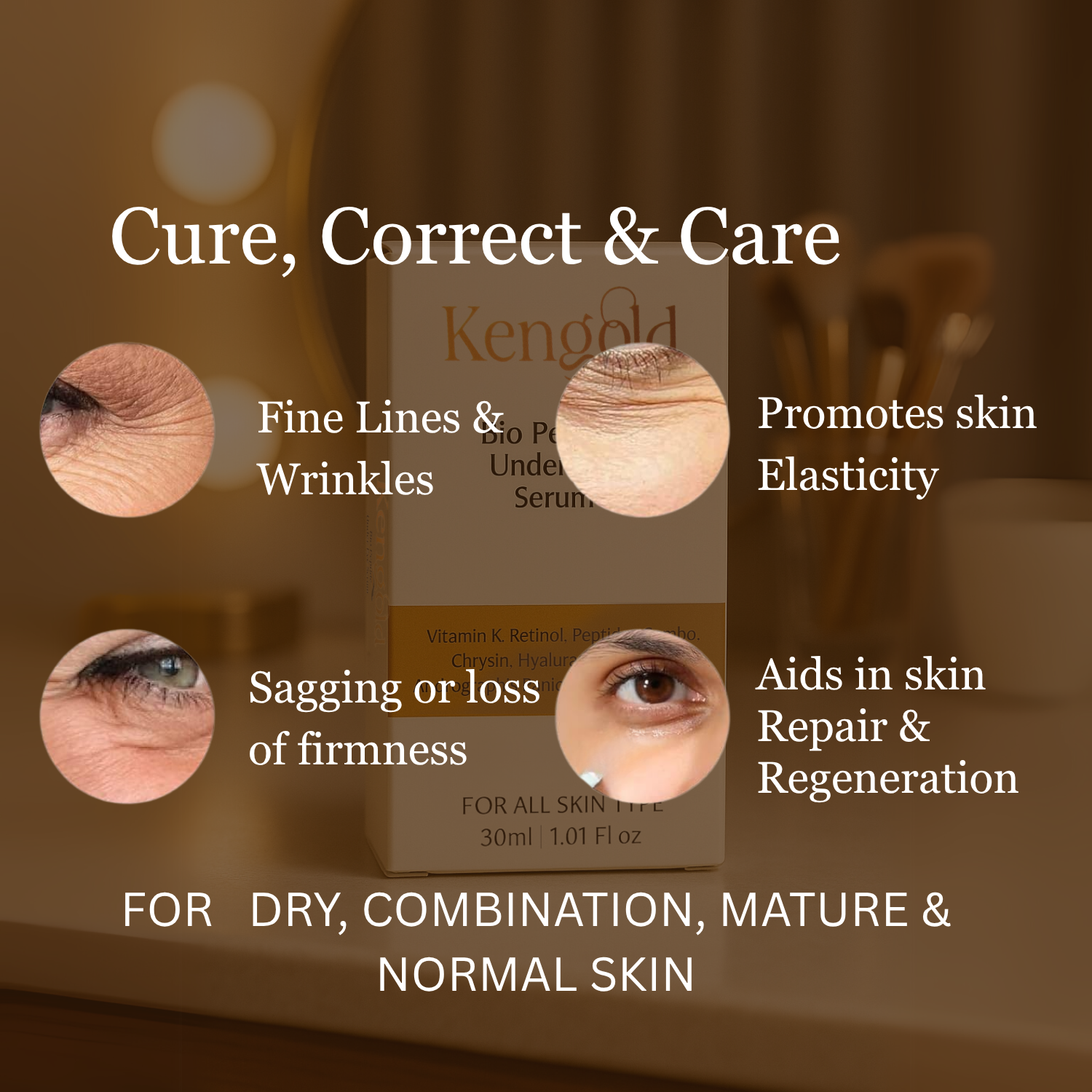 Bio-Peptide Under Eye Serum for Dark Circles for Women and Men