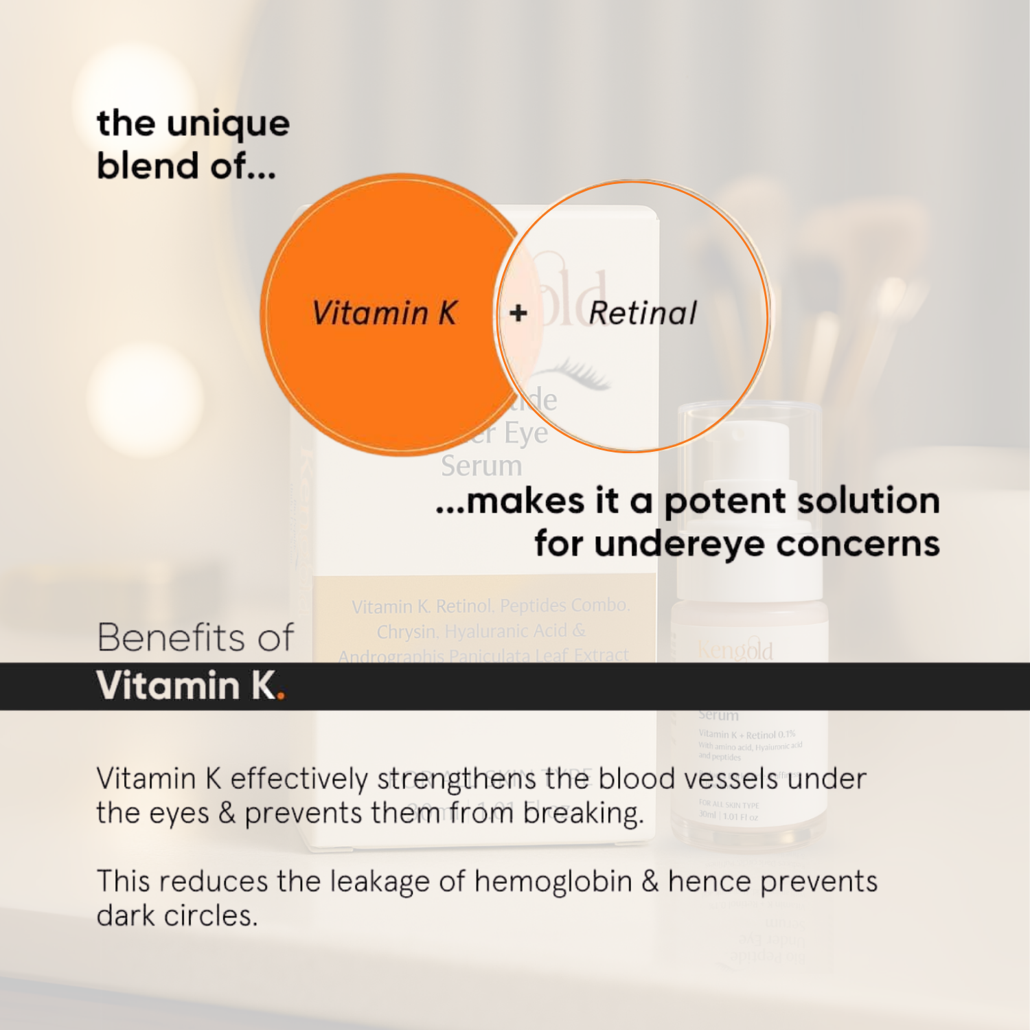 Bio-Peptide Under Eye Serum for Dark Circles for Women and Men