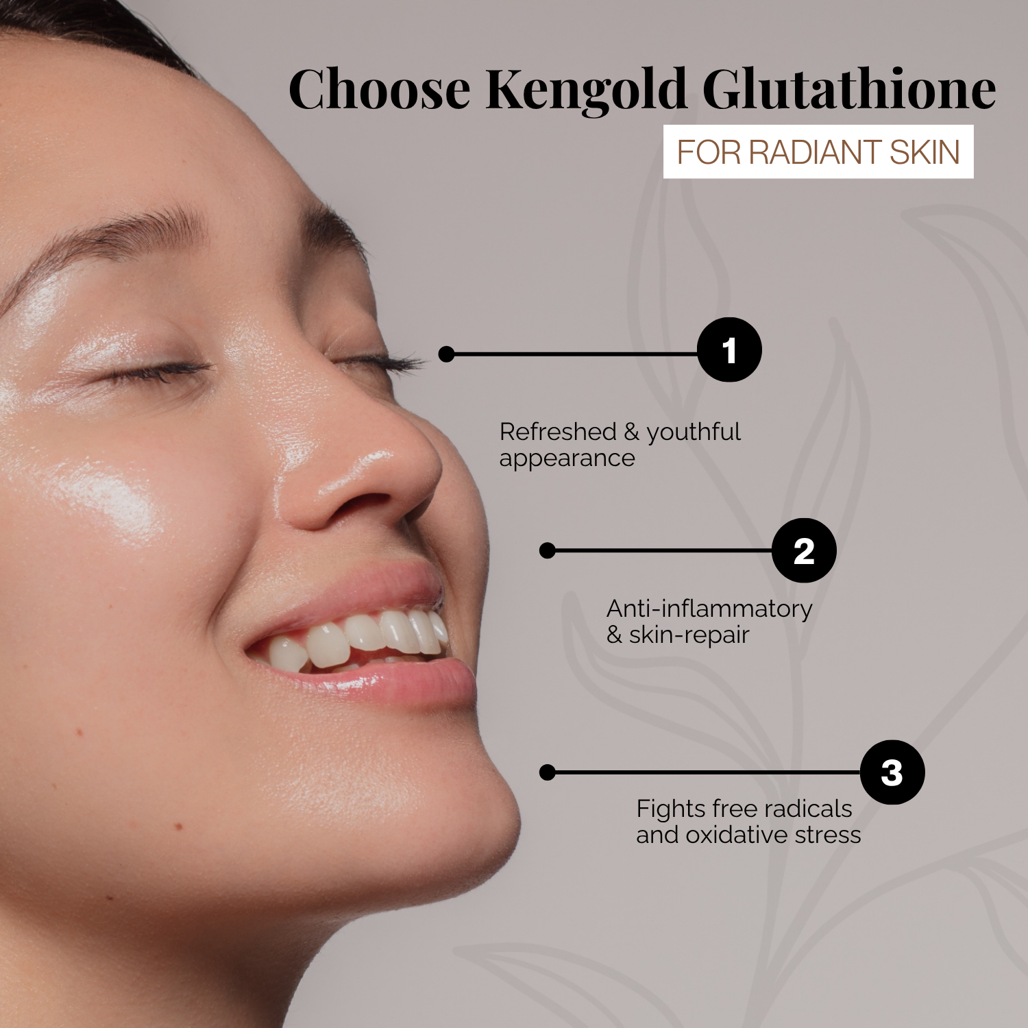 Kengold Liposomal-500mg Glutathione Tablets for Radiant, Glowing Skin