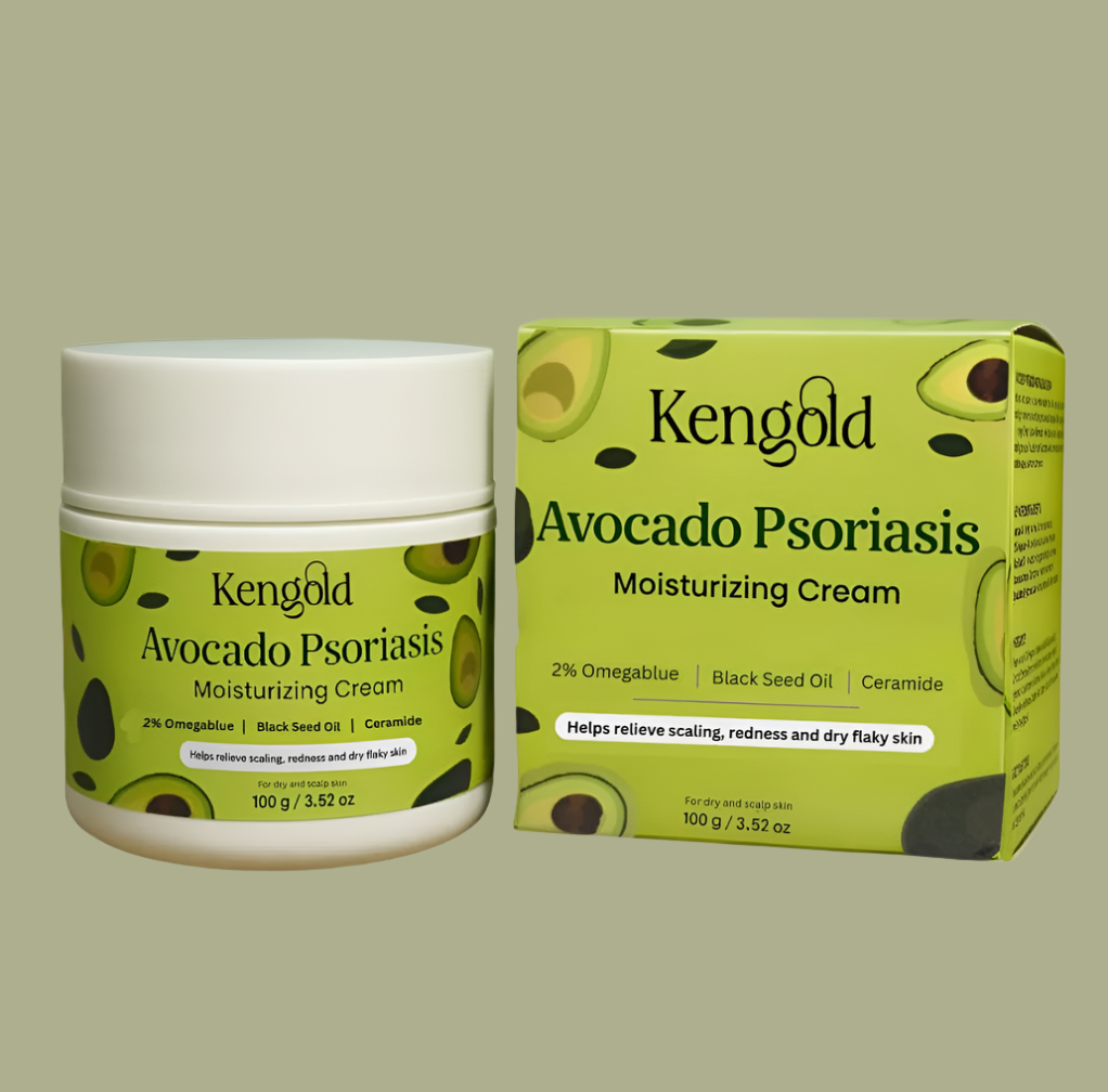 Kengold Avocado Psoriasis Moisturizing Cream for Dry & Flaky Skin.