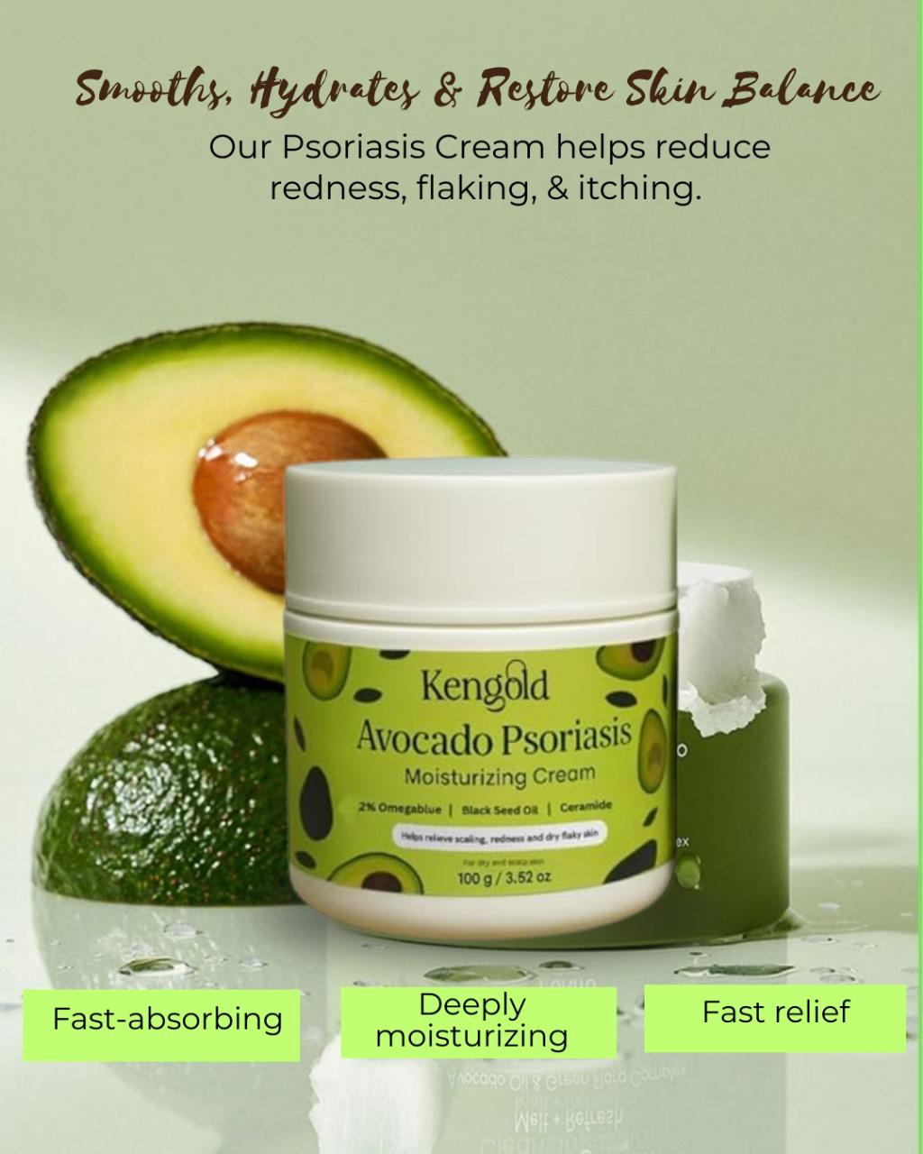 Psoriasis Skin and Hair Cure Combo (Hair & Skin Soap + Avocado Moisturizing Cream + Psoriasis Moisturizing Cream for Skin)
