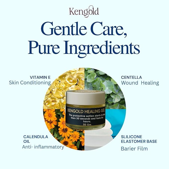 Kengold Healing Gel for Minor Cuts, Wounds, Injuries & Burns.