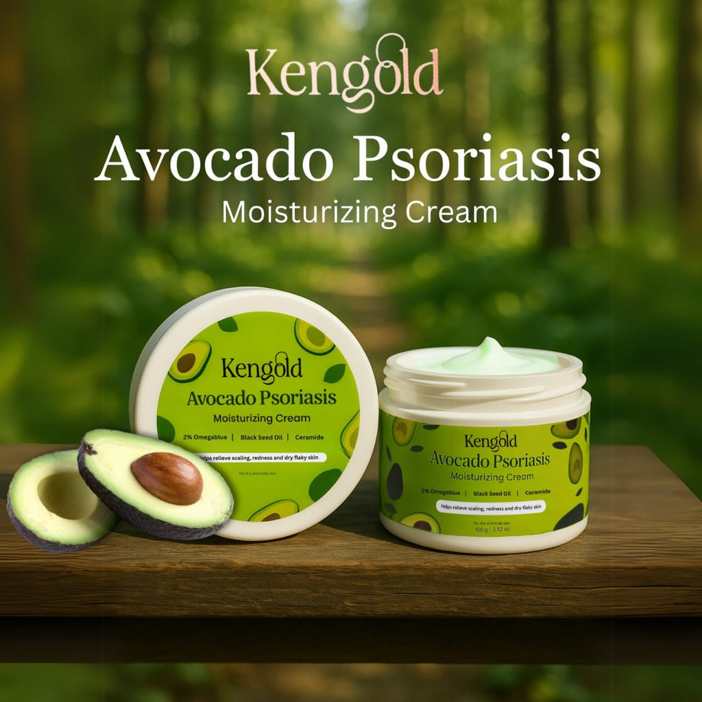 Kengold Avocado Psoriasis Moisturizing Cream for Dry & Flaky Skin.