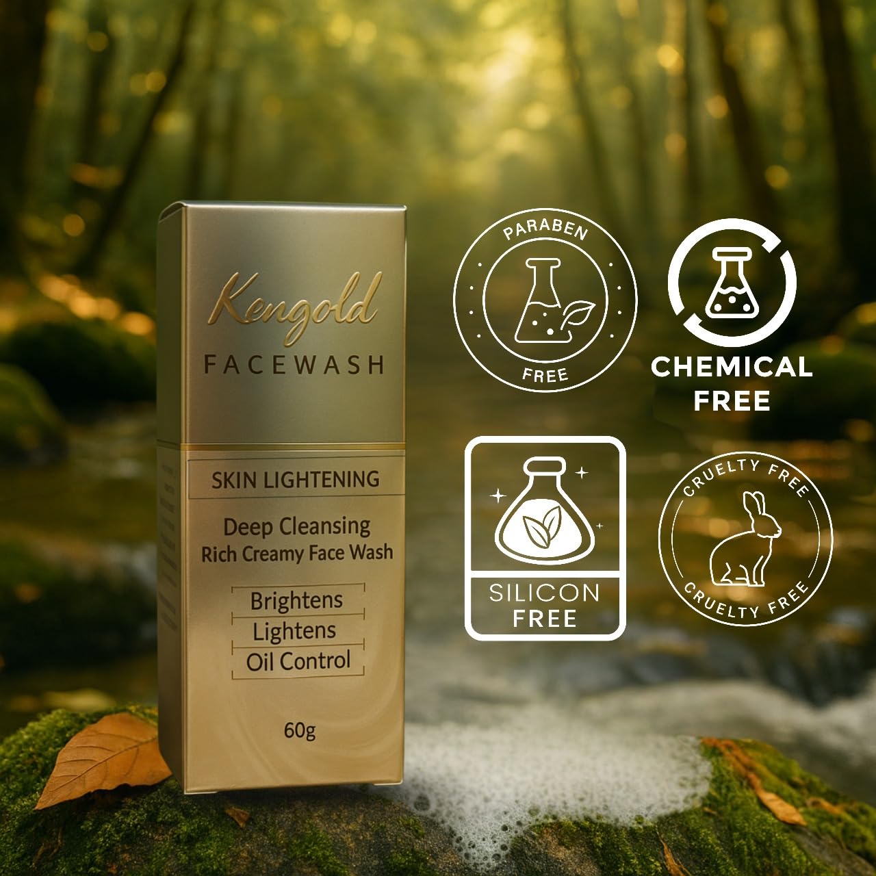 KENGOLD Glutathione DeTan Skin Lightening Facewash.