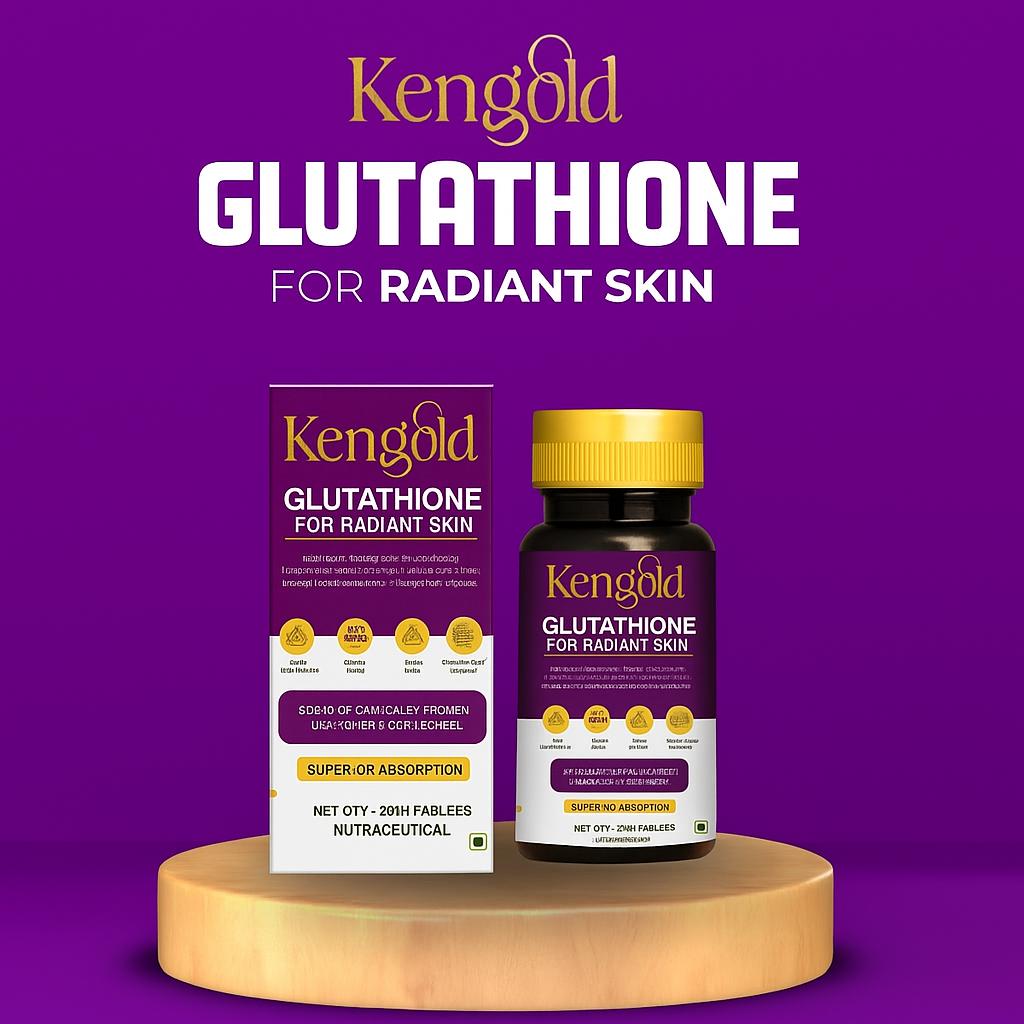 Kengold Liposomal-500mg Glutathione Tablets for Radiant, Glowing Skin